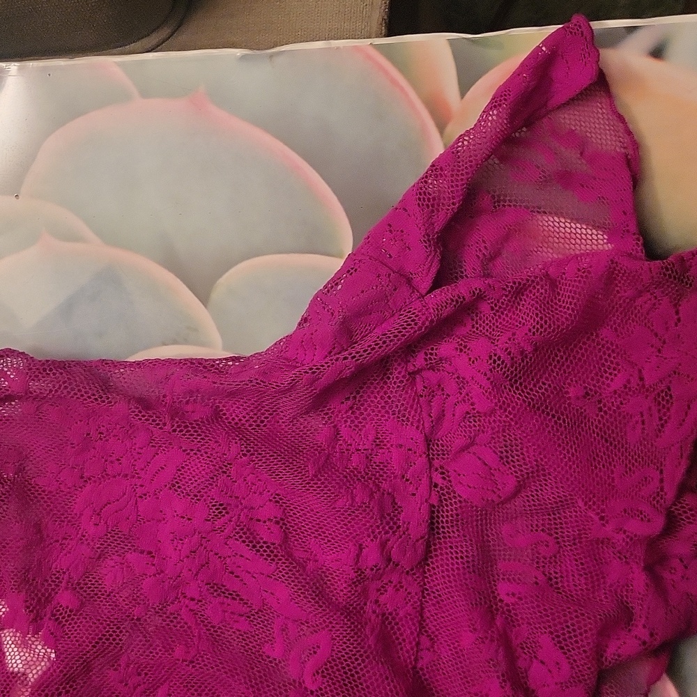 Victoria's Secret Lace Teddy Halter Top Teddy Lingerie Small - Picture 7 of 10